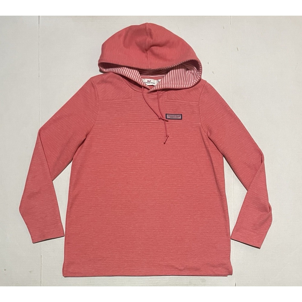 VINEYARD VINES Womens Heather Pink Hoodie Size Small Lined Pullover Jacket
